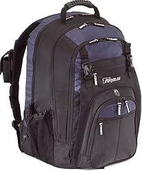 Targus XL Backpack Designed for 17 Inch Notebooks TXL617 (Black with Blue Accents)