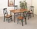 Kitchen & Housewares : 5 Piece Oak-Hunter Green Dinette Set By Coaster Furniture