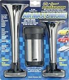 Air Max 403 - Universal - Chrome Dual Tone Air Horn(Chrome Plastic) 12V - 118 Decibels-620/740 Hz