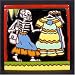 Day of the Dead Shopper, 6 X 6 Decorative Wall Tile