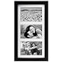 Home Profiles HP9036-346 Black Matted 3 Opening Wood Picture Frame