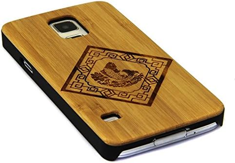 Samsung Galaxy S5 Case,galaxy S5 Wood Case, YFWOOD(TM) Unique Flower Pattern Design Wooden [Outside Shell] Bumper Hard Back Protective Cover Case Slim Fit for Galaxy S5 (Sunflower 1)