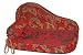 velvet dog/cat sofa 24'' x 15'' x 13'' in red/gold #55121-A Image