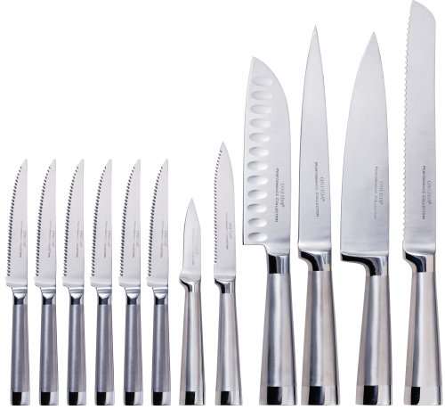 Oneida 13-Piece Stainless-Steel Performance Knife Set with Block