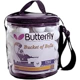 Butterfly Bucket of 3-Star 40mm Table Tennis Balls (72 Count)