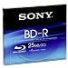 Sony BD-R Blu-Ray Recordable Single Layer Disc - 25gb, 1-6X