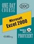 Excel 2000 Proficient One Day Course