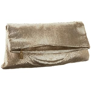 BCBG Max Azira Evening Metal Mesh Foldover Clutch