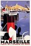 Vintage French Art Deco Port Marseille Ship Poster by Roger Broders