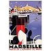 Vintage French Art Deco Port Marseille Ship Poster by Roger Broders