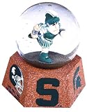 Michigan State Spartans Musical Mascot Water Snow Globe