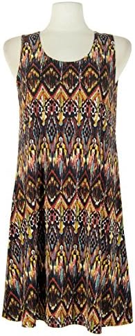 Jostar Women's Stretchy Missy Tank Dress with Print