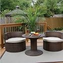Deeco DM-GV-505 Art-Deck-Oh Geo Vino Interlocking All Weather Wicker Furniture Set
