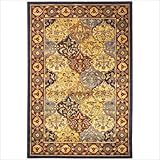 IMAGE OF Safavieh Heritage Collection HG510A Handmade Navy Hand-spun Wool Area Rug,6 x 9-Feet