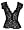 Vintage Holiday Sheer Black Lace Top Rhinestone Buttons - 3X