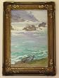 Carmel Highlands, Original Seascape Oil Painting By Listed Artist Louise Fisher MacDougall - Early California Art