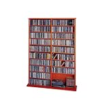 Cherry Solid Wood Veneer CD/DVD/VHS Rack - CDV-1000CHY