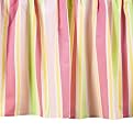 Breathable Baby Crib Skirt - Pink Stripe