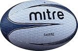 Mitre Sabre Rugby Ball - White/Blue Size 3