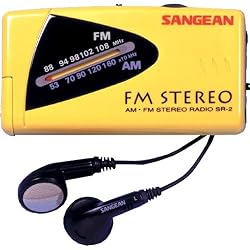 Sangean SR-2Y Ultra Thin Pocket Size AM/FM Radio (Yellow)
