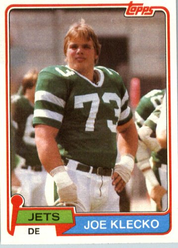 1981 Topps # 47 Joe Klecko New York Jets Football Card - In Protective Screwdown Display Case!
