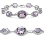17.30 Carat Genuine Amethyst Silver Bracelet