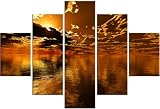 ISLES OF GOLD DIGITAL PAINTING MODERN ART CANVAS FRAMED