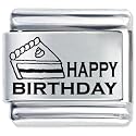 Happy Birthday Cake Italian Charms Bracelet Link
