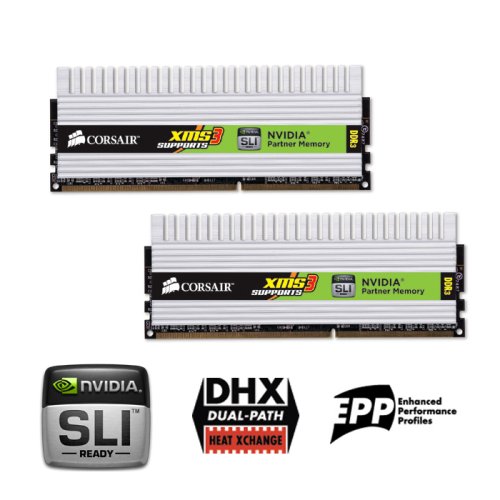 Corsair DHX 4 GB (2 X 2 GB) 240-Pin DDR3 1600MHz SLI Certified Memory Kit