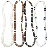 Native Treasure Set of 4 Puka Shell Necklaces Surfer Beach Beaded Puca Choker Pooka - Men's 18 Inch
