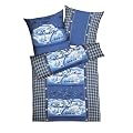 Kaeppel G-007985-01D1-VA97 Bettw�sche 2-teilig Winterdream 135 x 200 cm Biber, blau