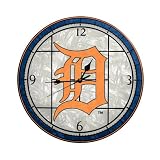 MLB Detroit Tigers 12-Inch Art Glass Clock