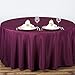 LinenTablecloth 90-Inch Round Polyester Tablecloth Eggplant