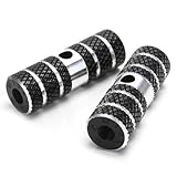 SODIAL(R) 2 x BMX Mountain Bike Bicycle Axle Pedal Alloy Foot Stunt Pegs Cylinder Black