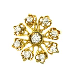 Antique Diamond Brooch with Pendant Bale, circa 1940s by The Way We Were