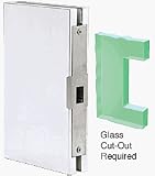CRL 6 x 10 Satin Chrome Finish Center Lock Glass Keeper