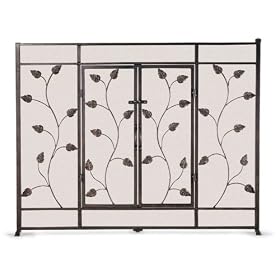 Napa Forge Leaf and Vine Flat Screen with Doors, Brushed Bronze finish