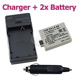 TWO LP-E5 Replacement Battery + Battery Charger FOR CANON CAMERA EOS Digital Rebel T1i