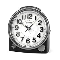 Seiko Bedside Alarm Clock Black Case with Silver-Tone Trim #QXE011JLH