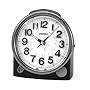 Seiko Bedside Alarm Clock Black Case with Silver-Tone Trim #QXE011JLH