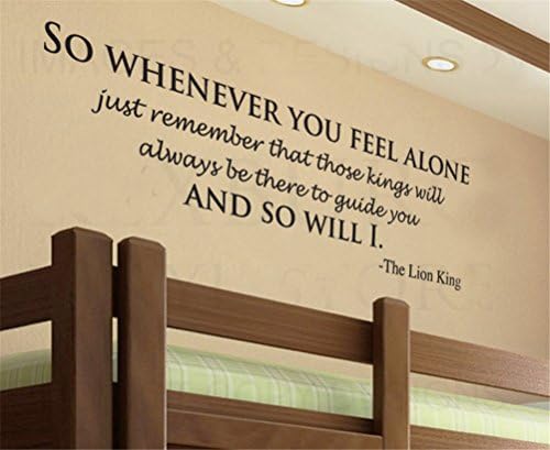 Meritina Environmental Removable (So whenever) the English Word Lion King Mufasa Background Home Decoration PVC Living Room Wall Decorative Stickers