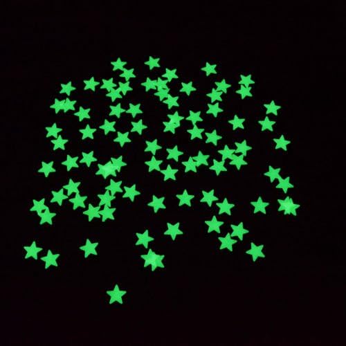 New 200pc Lucky Stars Luminous Sticker Star Glow In The Dark After The Sun Light