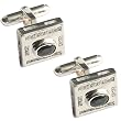 Pair of Cufflinks Men in Sterling Silver Zircon Gemstone (cflng258)