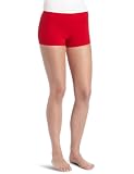 Danskin Women's Boy Cut Short, Red, Medium