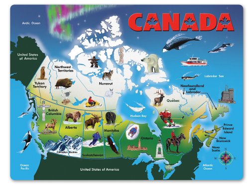 Canada Map Wooden Jigsaw Puzzle