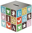 Godinger Colored Silver Plated Block Baby Bank