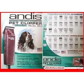 ANDIS AG2 AG-2 ANIMAL/PET/DOG/CATTLE CLIPPER PROFESSIONAL FITS OSTER A5