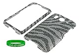 Silver Zebra Full Rhinestones Design Snap On Hard Case for HTC Inspire 4G P ....