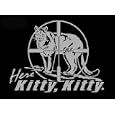 Here Kitty Kitty Upstream Images Silver Vinyl Wildlife Car Truck Window Decal Sticker