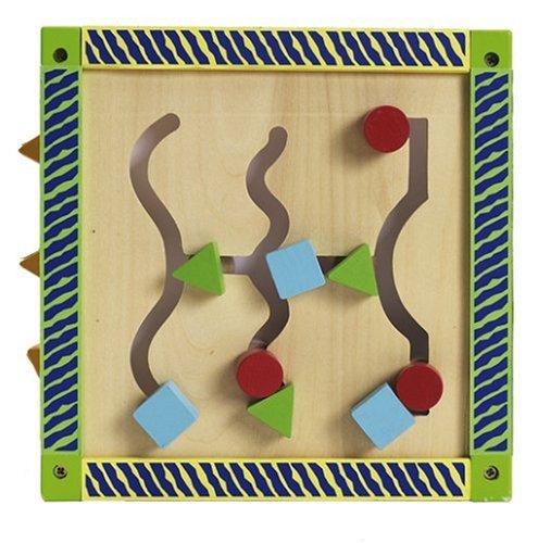 Eichhorn 100002235 - buntes Holz-Spielcenter, inkl. Motorikschleife und Zählrahmen, 20x20x36 cm